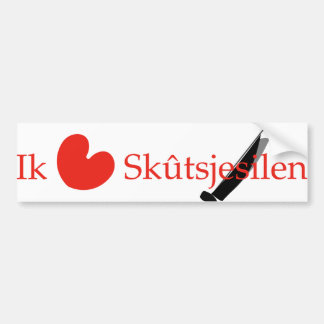 Ik hou van Skutsjesilen. Bumpersticker