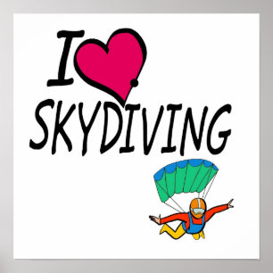 Ik hou van Skydiving Poster
