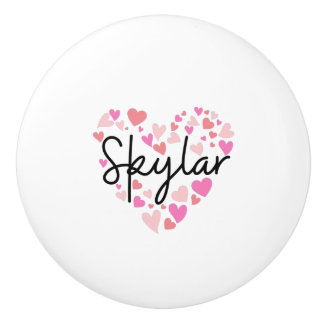 Ik hou van Skylar Keramische Knop