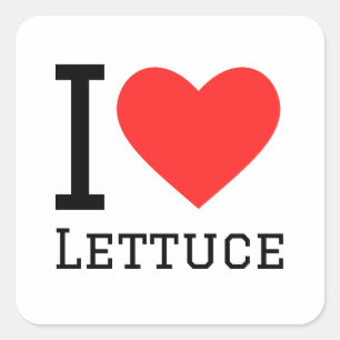 Ik hou van sla vierkante sticker