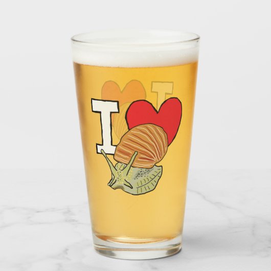 Ik hou van slakken glas (Voorkant gevuld)