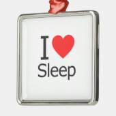 Ik hou van slapen metalen ornament (Links)