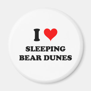 Ik hou van slapend Beer Dunes Michigan Magneet