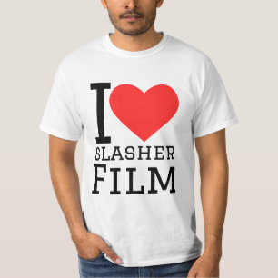 Ik hou van slasher film t-shirt