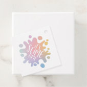 Ik hou van slijm regenboog klei blob bedankjes labels (In situ)