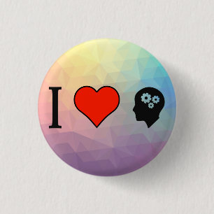 Ik hou van slim zijn ronde button 3,2 cm