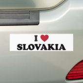 Ik hou van Slowakije Bumpersticker (Op auto)