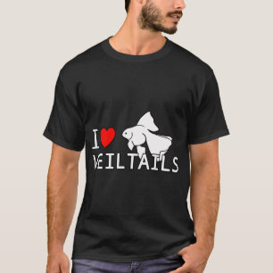 Ik hou van sluierstaartgoudvis Fantasie Goudvis Aq T-shirt