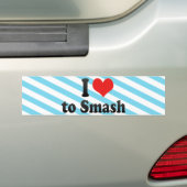 Ik hou van Smash Bumpersticker (Op auto)