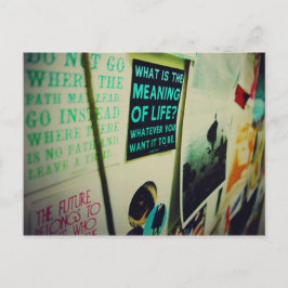 Ik hou van snailmail, de zin van het leven briefkaart