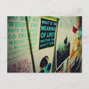 Ik hou van snailmail, de zin van het leven briefkaart