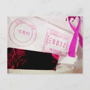 Ik hou van Snailmail - van Singapore met liefde Briefkaart