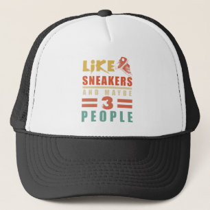 Ik hou van Sneakers en misschien 3 mensen grappige Trucker Pet