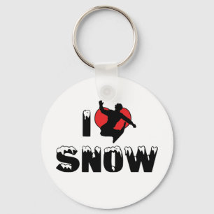 Ik Hou Van Sneeuw Sleutelhanger