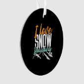 Ik hou van sneeuwboarding ornament (voorkant)