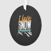 Ik hou van sneeuwboarding ornament (voorkant)