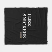 Ik hou van snickers fleece deken (Voorkant (Horizontaal))
