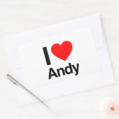 ik hou van snoep rechthoekige sticker (Envelop)