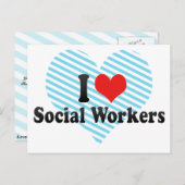 Ik hou van sociale werkers briefkaart (Voorkant / Achterkant)
