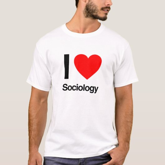 ik hou van sociologie t-shirt (Voorkant)