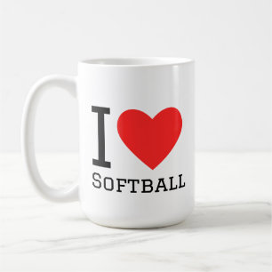 Ik hou van softbal koffiemok