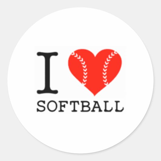 Ik hou van softbal STICKERS OSSC (Voorkant)