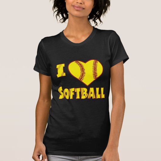 Ik hou van Softball 2 T-shirt (Voorkant)