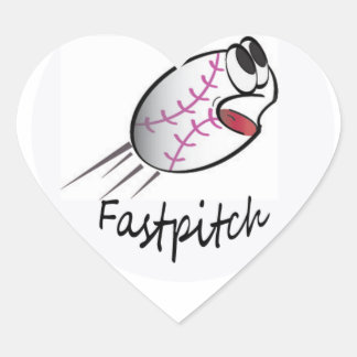 Ik hou van Softball Hart Sticker