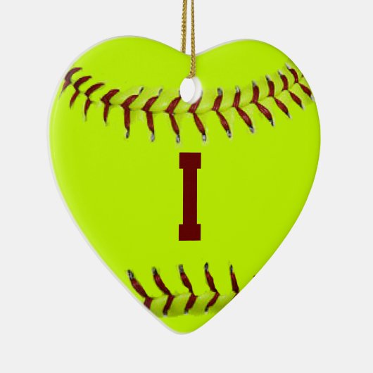 Ik hou van Softball Ornament (Rechts)