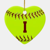 Ik hou van Softball Ornament (Achterkant)