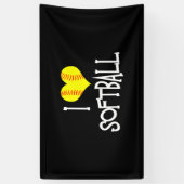 Ik hou van Softball Spandoek (Verticaal)