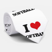 Ik hou van Softball Stropdas (Opgerold)