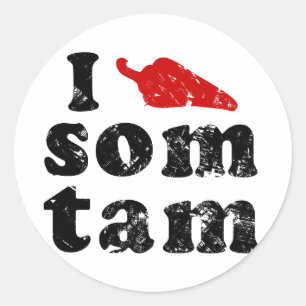Ik hou van Som ❤ Thai Isaan Laos Ronde Sticker