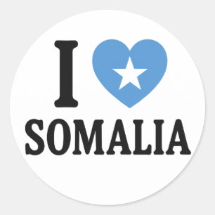 Ik hou van Somalië Ronde Sticker