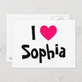 Ik hou van Sophia Briefkaart (Voorkant / Achterkant)