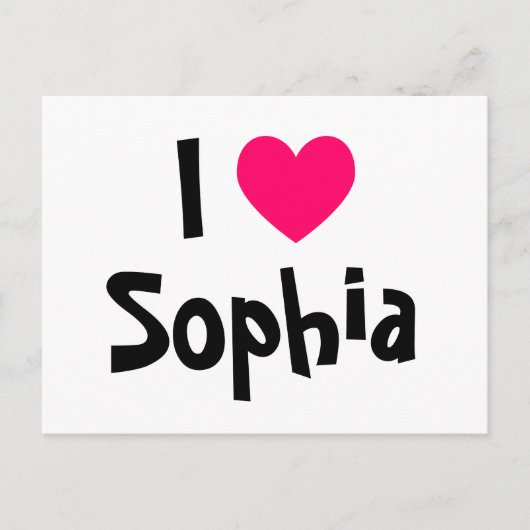 Ik hou van Sophia Briefkaart (Voorkant)