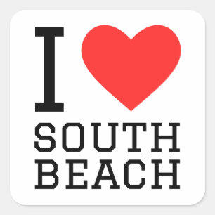 Ik hou van South Beach Vierkante Sticker