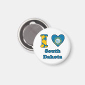 Ik hou van South Dakota Magneet (Voorkant / Achterkant)