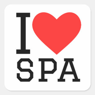 Ik hou van spa vierkante sticker