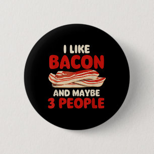Ik hou van spek en misschien 3 mensen - Bacon Love Ronde Button 5,7 Cm