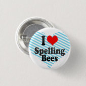 Ik hou van Spellingbijen Ronde Button 3,2 Cm (Voorkant /achterkant)