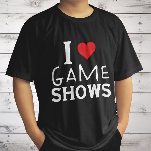 Ik hou van spelshows, grappige uitspraak spelshows t-shirt