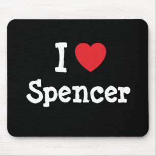 Ik hou van Spencer-hart, aangepast aan maat Muismat