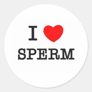 Ik hou van sperma ronde sticker