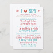 Ik hou van spionagefoto Hunt Game (Voorkant / Achterkant)