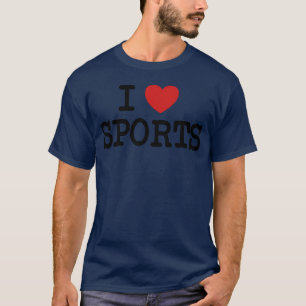 Ik hou van sport Sport fitness perfect lichaam vri T-shirt