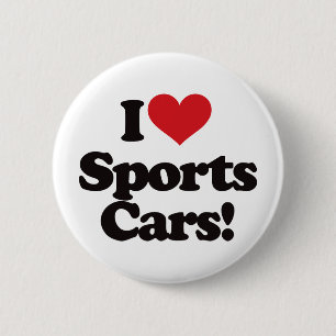 Ik hou van sportauto's! ronde button 5,7 cm