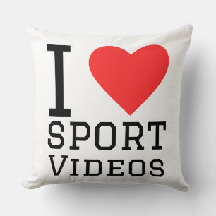 Ik hou van sportvideo kussen