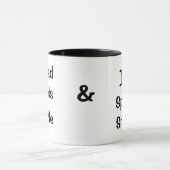 Ik hou van spreadsheets en spreadsheets mok (Midden)