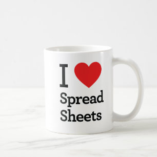 Ik hou van spreadsheets koffiemok